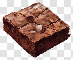 Chocolate Brownie - Delicious Chocolate Brownie Transparent PNG