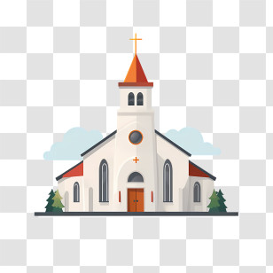Church - Beautiful Church Illustration Transparent PNG