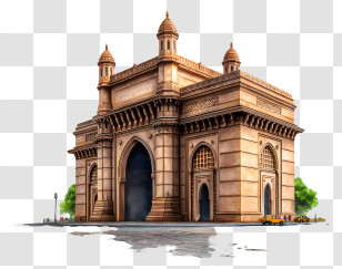 Gateway Of India Mumbai - Historic Brown Stone Arch Monument Transparent PNG