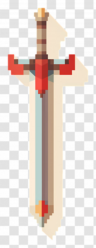 Pixel Sword - Pixelated Sword In Retro Style Transparent PNG