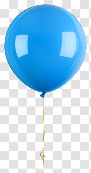 Blue Balloon - Bright Blue Party Balloon Transparent PNG