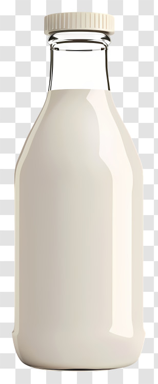 3d Milk Bottle - Milk Bottle With White Cap Transparent PNG