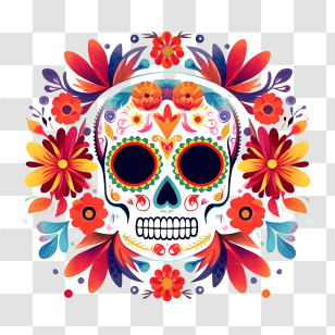 Day Of The Dead
 - Decorated Sugar Skull For Day Of The Dead Transparent PNG