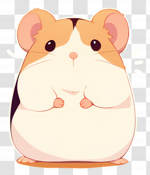 Cute Chubby Hamster - Adorable Hamster Illustration Transparent PNG