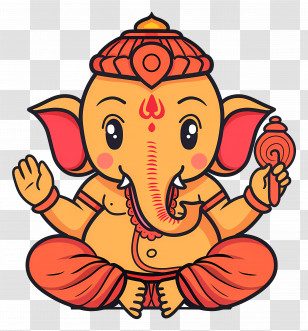 Ganesh Chaturthi - Ganesha Illustration Transparent PNG