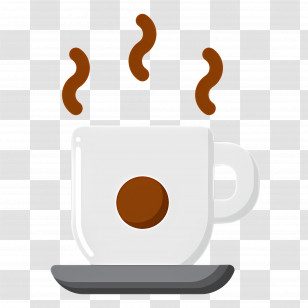 Steam Coffee - White Cup With Saucer And Steam Transparent PNG