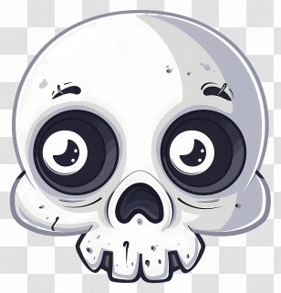 Halloween Skull - Cartoon Skull For Halloween Fun Transparent PNG