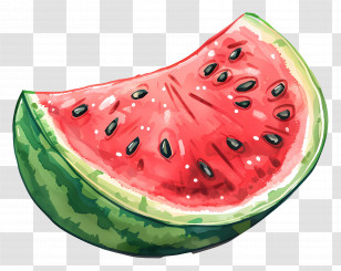 Watermelon - Juicy Watermelon Slice Transparent PNG