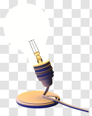Light Bulb - Light Bulb Lamp With Wire Transparent PNG