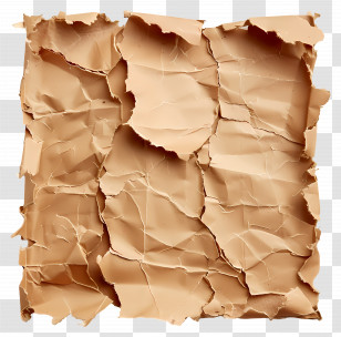 Brown Ripped Paper - Crumpled Paper Texture Transparent PNG