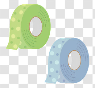 School - Polka Dot Adhesive Tape Rolls Transparent PNG
