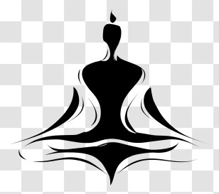 Meditation Symbol - Meditative Silhouette Design Transparent PNG