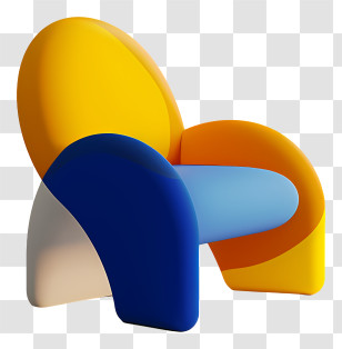 Modern Chair - Modern Colorful Designer Chair Transparent PNG