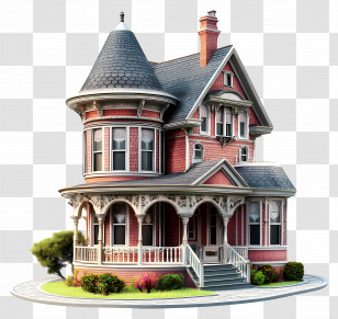 Victorian House - Victorian Style House Transparent PNG