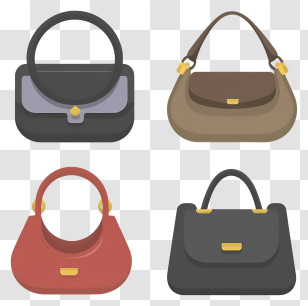 Handbags - Set Of Stylish Handbags Transparent PNG