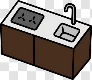 Kitchen Sink - Modern Kitchen Sink And Countertop Transparent PNG