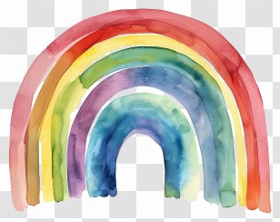 Rainbow - Hand-Painted Watercolor Rainbow Transparent PNG