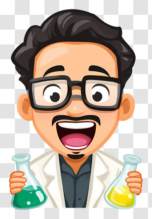 Scientist - Excited Scientist Cartoon Transparent PNG