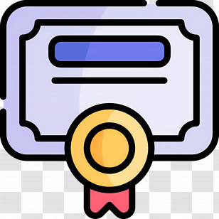 Certificate Template - Certificate With A Golden Medal Icon Transparent PNG