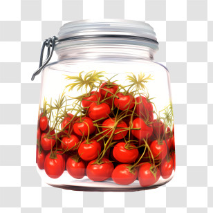 Fruit Jam - Jar Of Fresh Cherry Tomatoes Transparent PNG