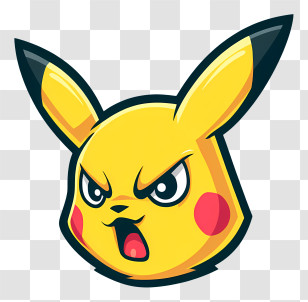 Pikachu - Pikachu Face Illustration For Pokemon Fans Transparent PNG