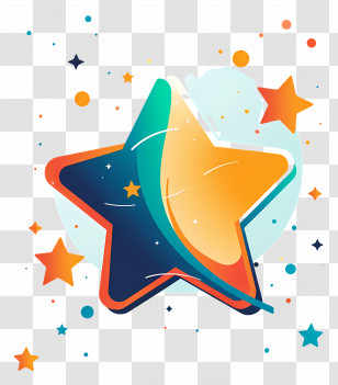 Star - Decorative Celestial Star Illustration Transparent PNG