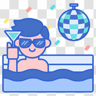 Swimming Pool - Party Icon With Cocktail Transparent PNG