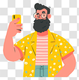 Man Taking A Selfie - Man Taking A Selfie Transparent PNG