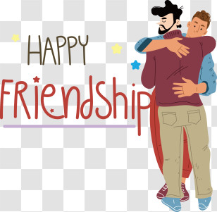 International Day Of Friendship
 - Happy Friendship Hug Transparent PNG