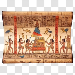 Ancient Egypt
 - Ancient Egyptian Papyrus Art With Hieroglyphs Transparent PNG