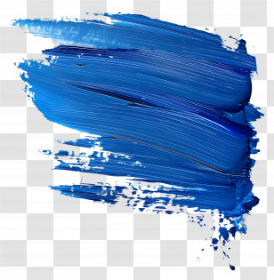 Blue Paint Brush Stroke - Blue Paint Stroke In Abstract Art Style Transparent PNG