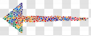 Dotted Arrow - Colorful Dotted Arrow Symbol Transparent PNG