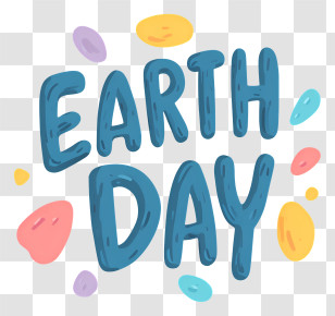 Earth Day - Cute Blue Doodle Earth Day Transparent PNG