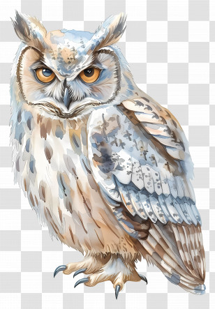 Owl - Watercolor Owl Illustration Transparent PNG