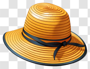 Hat - Woven Straw Hat For Summer Style Transparent PNG