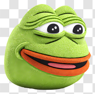 Pepe The Frog - Green Frog With A Smile Transparent PNG