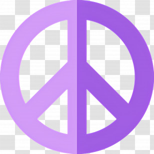 Peace Sign - Purple Peace Symbol Transparent PNG