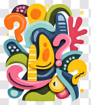 Confusion - Colorful Abstract Shapes Art Transparent PNG