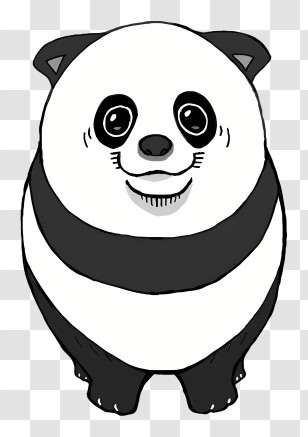 Panda Bear - Cute Panda Illustration Transparent PNG