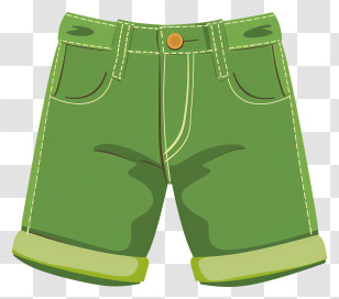 Cartoon Shorts - Green Cartoon Shorts For Summer Transparent PNG