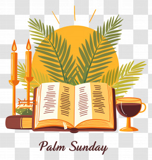 Palm Sunday - Palm Sunday Religious Illustration Transparent PNG