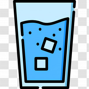 Water Glass - Refreshing Glass Of Water With Ice Cubes Transparent PNG