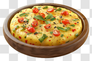 Dhokla Dish - Savory Dish With Tomatoes And Herbs Transparent PNG