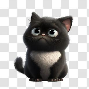 Cute Cat
 - Cute Black Cartoon Kitten Transparent PNG