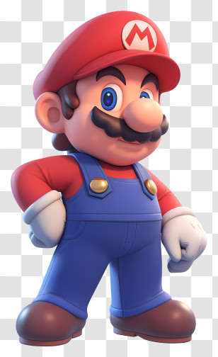 3d Mario - Cartoon Character In Red Hat Transparent PNG