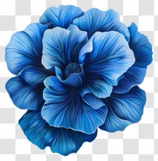 Blue Flower - Beautiful Blue Flower Illustration Transparent PNG