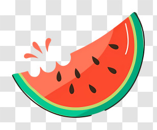 Watermelon Slice - Juicy Watermelon Slice Illustration Transparent PNG