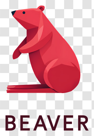 Beaver Logo - Stylized Red Beaver Logo Transparent PNG
