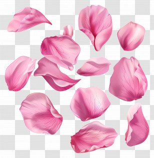 Flower Petals - Delicate Pink Flower Petals Transparent PNG