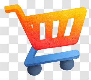 Shopping Cart Icon - Colorful 3D Shopping Cart Transparent PNG